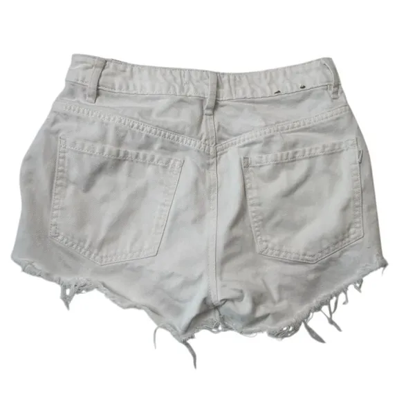 Garage Women's White Denim High-Rise Festival‎ Shorts Size 3 - Image 2