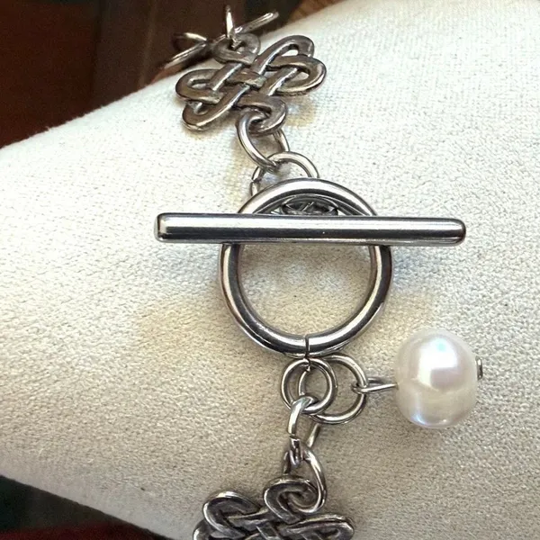 Handmade Penny & Celtic Knot Charm Bracelet - Image 6