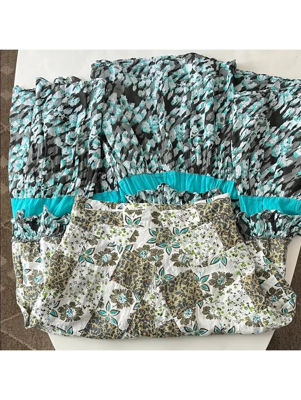 Anthropologie Raga Floral Patchwork Cotton Boho Earth Tones Maxi Skirt M $185 - Image 5