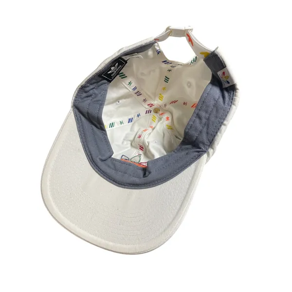 Adidas Unisex White Rainbow Pride Relaxed Logo Strapback Baseball Cap Hat OS - Image 3