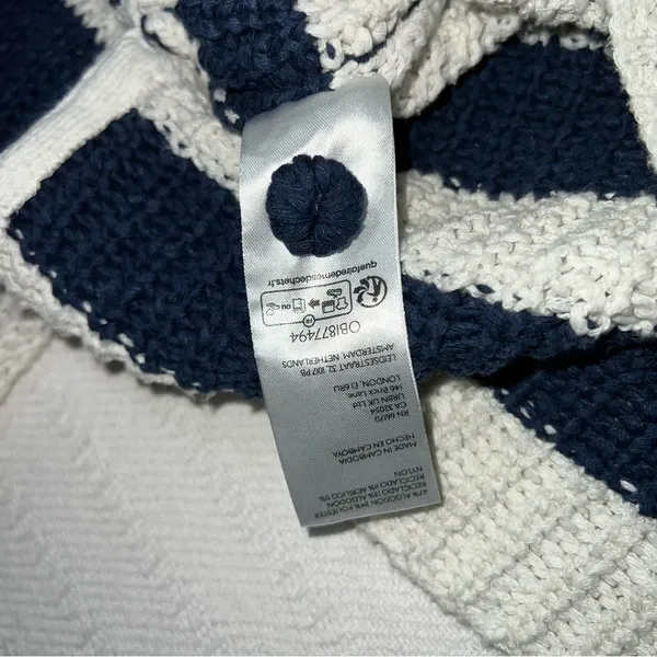 Anthropologie Pilcro Striped Henley Pullover Sweatshirt Women’s S Oversized - Image 11