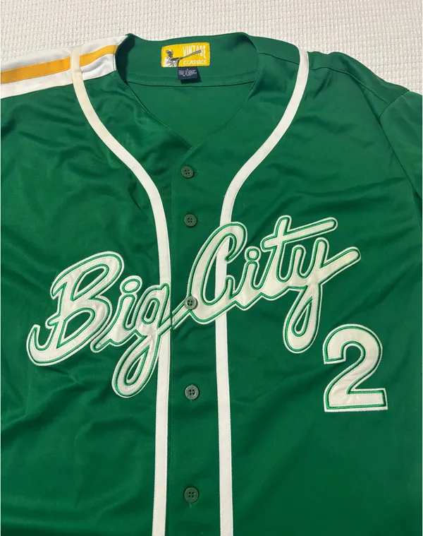 Vintage Big City Jersey Green Size L - Image 4