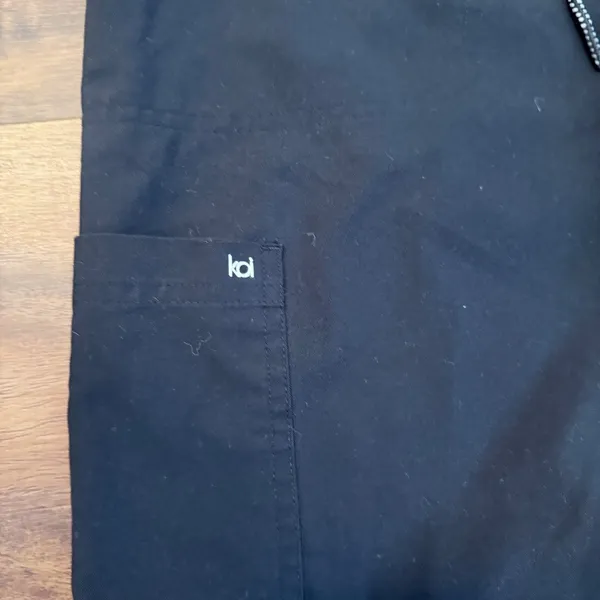 Koi Next Gen Black Scrub Pants Regular Large Drawstring Cargo Medical Uniform - Image 2