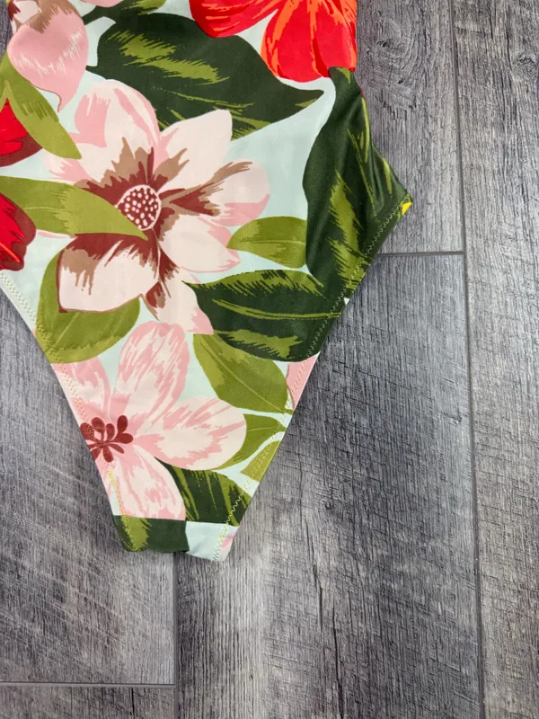Aerie Cream Tropical Cutout One Piece Swimsuit - Image 7