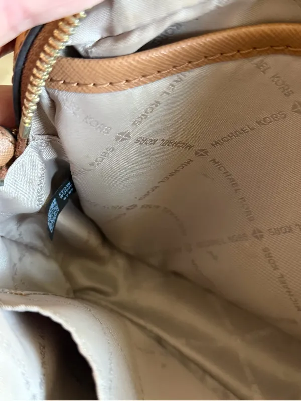 Michael Kors Brown and Tan Signature Crossbody - Image 6