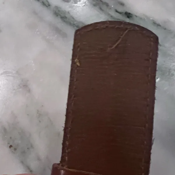 BELT IN WET LEATHER Brown - Image 6
