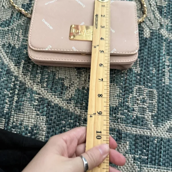 Bebe Crossbody Bag Y2k Small Faux Leather Gold Chain Wallet Purse‎ Embossed - Image 4