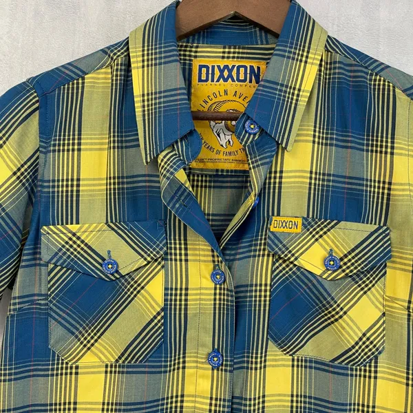 Dixxon Women Lincoln Ave Bamboo Shirt Size S Plaid‎ Punk Grunge Moto Bamboo - Image 3