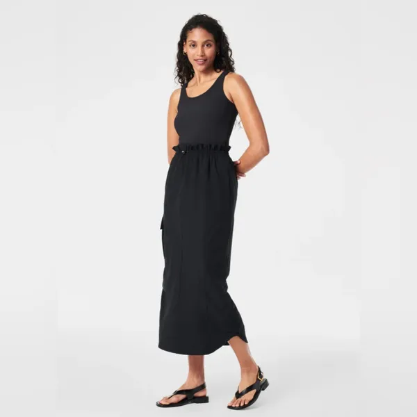 NWT Spanx Casual Fridays Cargo Maxi Dress in Black Sz XS‎ $168 - Image 7