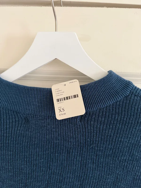 NWT Free People Malibu Solid Surf Set size XS color blue - Image 5