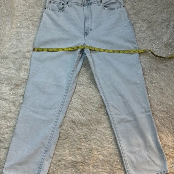 Abercrombie & Fitch Women’s Light Blue Straight Ultra High Rise Jeans Size 31/12 - Image 7
