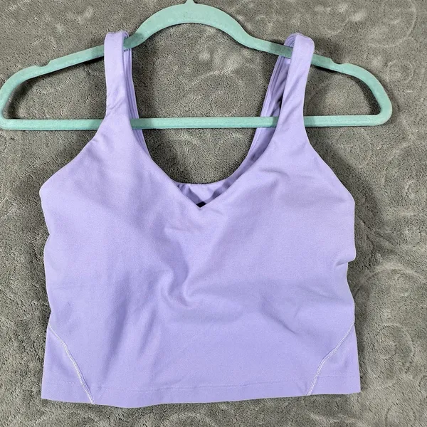 Lululemon Align Tank Top Women 8 Purple Cropped Built In Bra Pads Athletic Yoga - Image 2