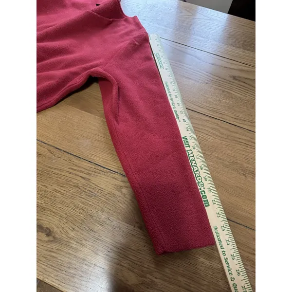 LL Bean Women Size Large‎ Red V Neck Sweater Red Polyester Blend Classic Vintage - Image 6