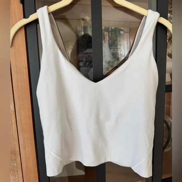 Lululemon Align Tank Top sports bra White size 2 workout cropped - Image 2