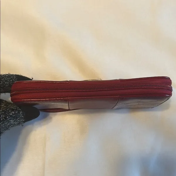 MIAK Collection Zip Around Wallet Red EUC - Image 8