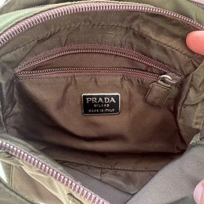 Prada Dark Green Nylon Toiletry Bag - Image 2