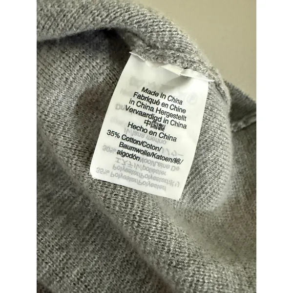 Women's J. Crew Light Gray Merino Wool Sophie Coatigan Open Cardigan Sweater M - Image 5