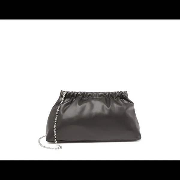 Who what wear CHARA purse chain strap Clutch Handbag Faux Black Leather Chic - Image 6