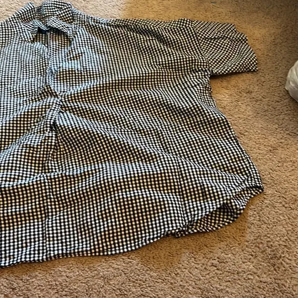 Madewell medium black and‎ white plaid blouse - Image 3