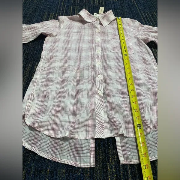 Ariat women Pink Plaid Button Down Shirt - Image 3