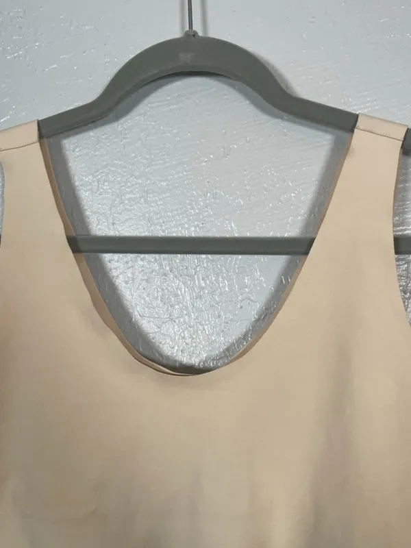 Knix Women Plus Size XXL Beige V-Neck Bralette No Pads Wireless Seamless Lounge - Image 6