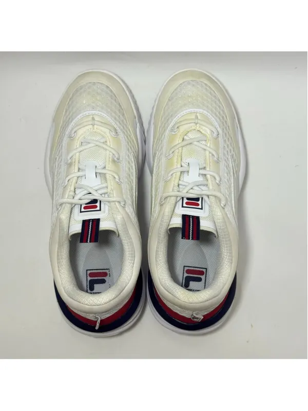 Women's Fila Disruptor Energized Lace Up Sneakers Size 8.5 White Red Blue - Image 3