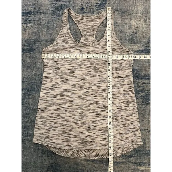Lululemon Tiger Space Dye Black White Essential Tank Size 10 - Image 4