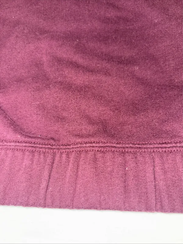 Hollister Burgundy Cropped Sweatshirt Medium - Image 2