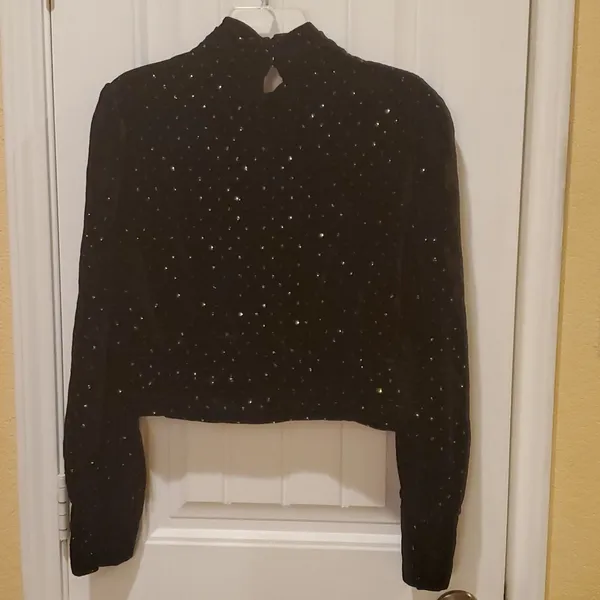 ZARA Velvet sparkling top Size L - Image 6
