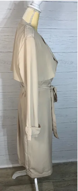 Ro & De Tan Lightweight Trench Coat size M - Image 5