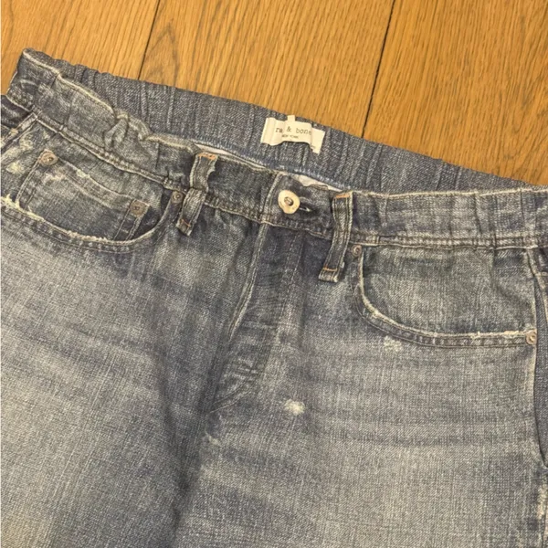 🍁 rag & bone Miramar Faux Denim Cotton Joggers Pants - Size XL - Image 6