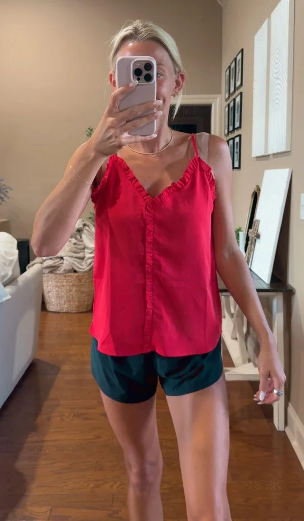 Shein Red Spaghetti Strap Top - Image 2