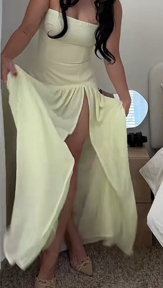 Peppermayo Eden Dress Strapless Maxi Yellow - Image 6