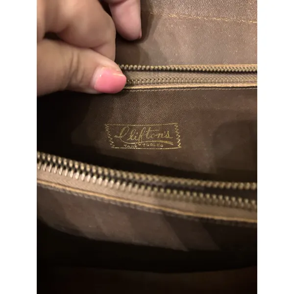 Vintage Clifton's Hand Tooled Leather Handbag Purse Brown Western Satchel Bag - Image 14