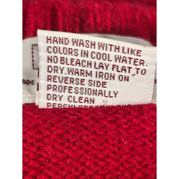 Skyr Sportswear Vintage Red Shetland Wool Black Sheep Sweater Vest Size 36 - Image 5