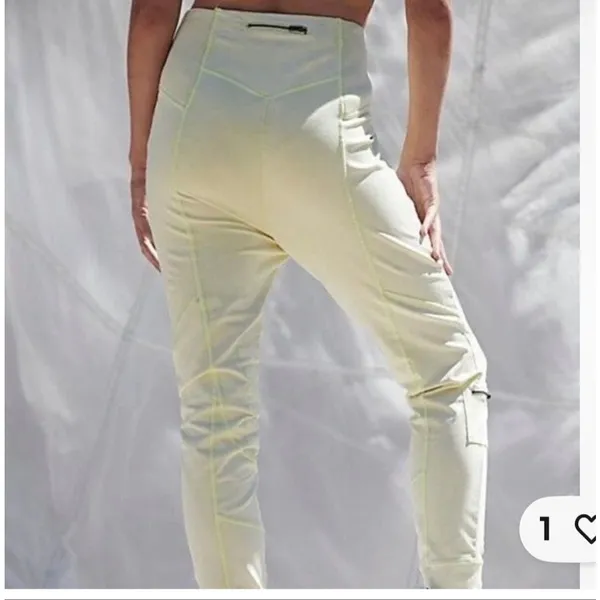 Free People Movement Windy River Legging / Jogger Reflective Ivory White M C1 - Image 2