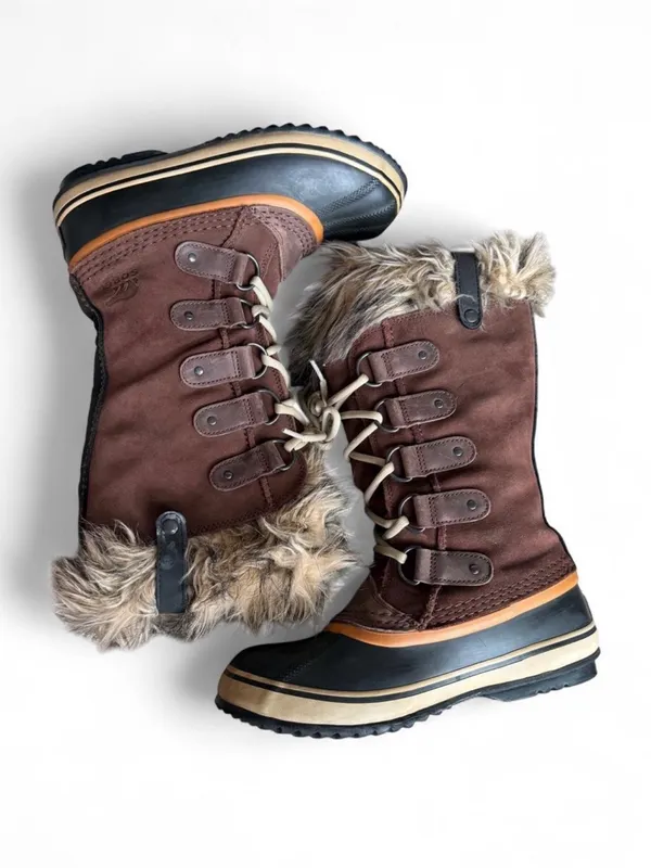 Sorel Joan of Arctic Tall Fur Trim Lace-up Winter Boots Size 7 - Image 8