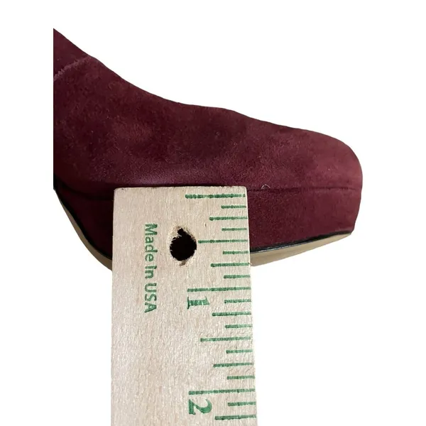 Michael Kors Platform Heals Womens 6M Used Burgundy Suede Heels - Image 10