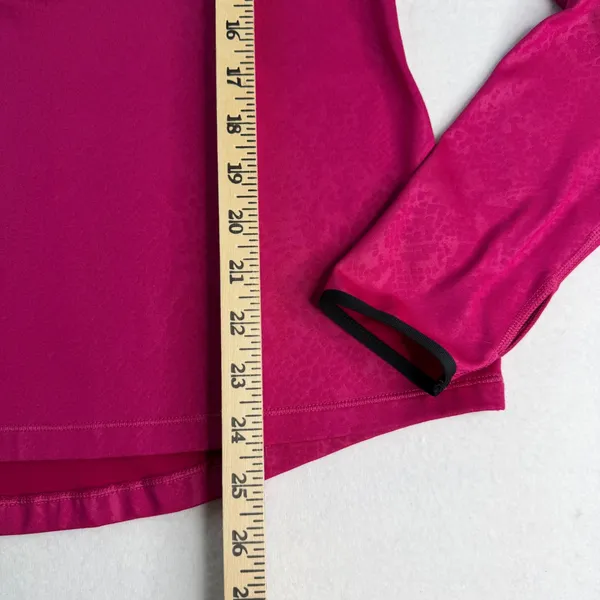 Nike Pro Dri-FIT Womens Pink Print Half Zip Pullover Top Medium Workout Athletic - Image 8