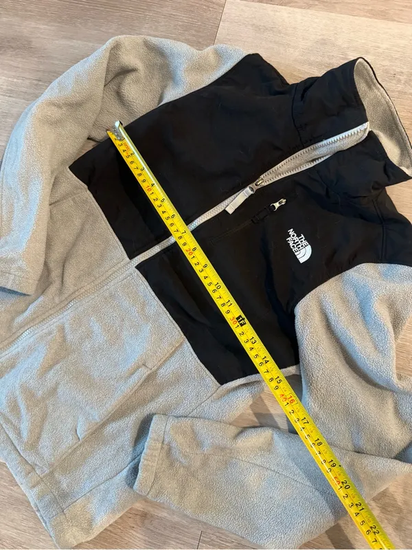 The North Face Women's Jacket Full Zip Fleece Polartec Gray & Black - Image 5