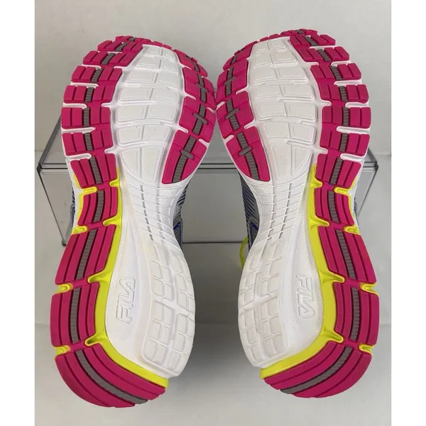 FILA Cool Max Womens Sneaker Size 7.5 - 8 Narrow Silver/Neon RUNS SMALL 5SR20900 - Image 8
