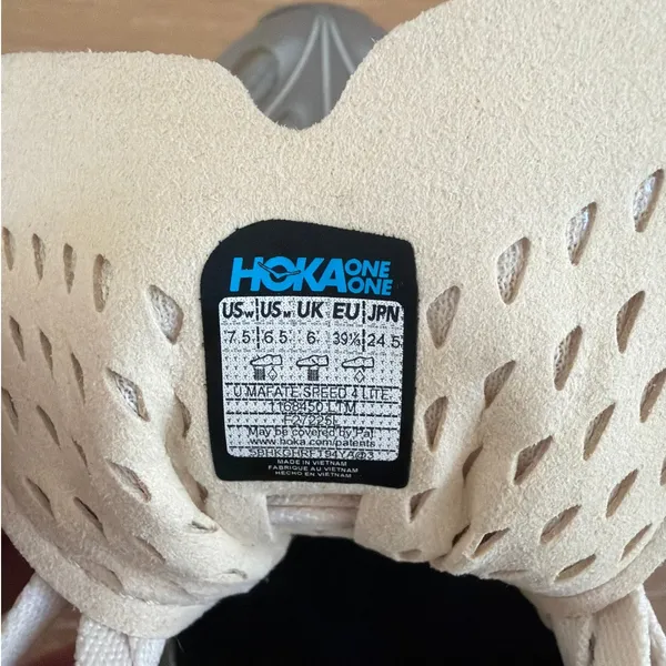 HOKA One One Trail Sneakers Mofate Speed 4 Lite Size US7.5 Sage Gray Cream - Image 6