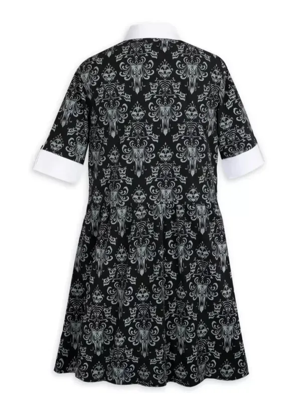 NWT Disney The Haunted Mansion Wallpaper Glow in the Dark Shirt Dress S - Image 8