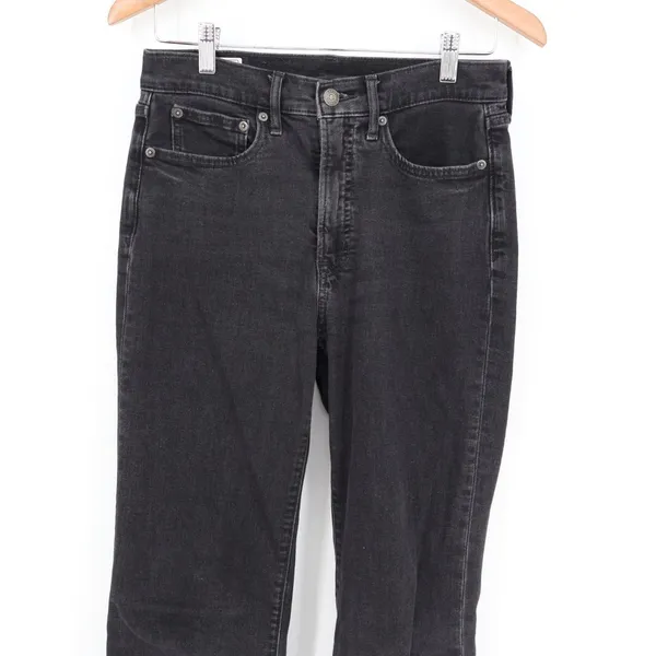 Gap Flare Jeans Womens 28/6 Charcoal Gray Denim Cotton Stretch Pockets High Rise - Image 5
