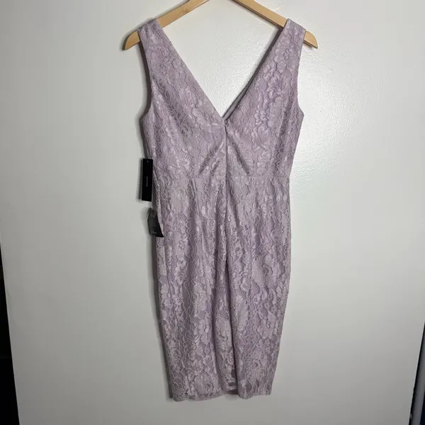 NWT Lulu's Normani Lavender Lace Sleeveless‎ Dress Small Romantic Soft Glam - Image 9