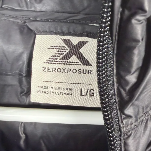 Zeroxposur Quilted Puffer Women's Large Black Packable Hooded Lightweight NWT - Image 3