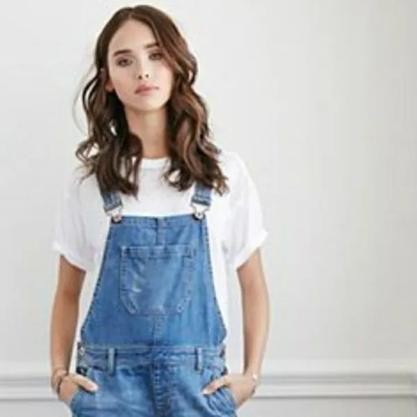 ✨ Express Blue Denim Overall Shorts✨ - Image 5