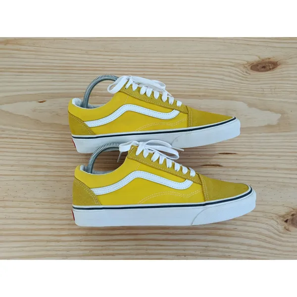 VANS Old Skool Suede/Canvas Sneakers, Yellow - Size 8.5-Mens / Size 10-Women - Image 7