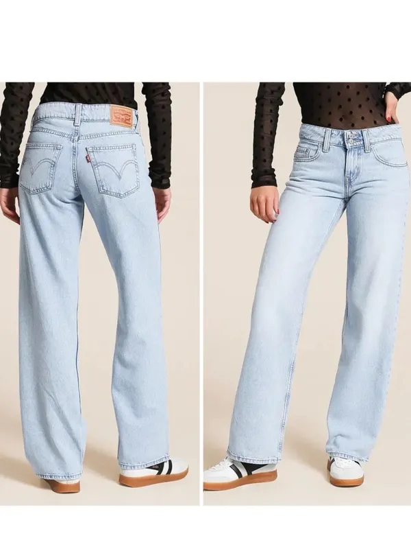 Levi’s Superlow Loose Fit Wide Leg 100% Cotton Light Wash Jeans Size 30 - Image 2