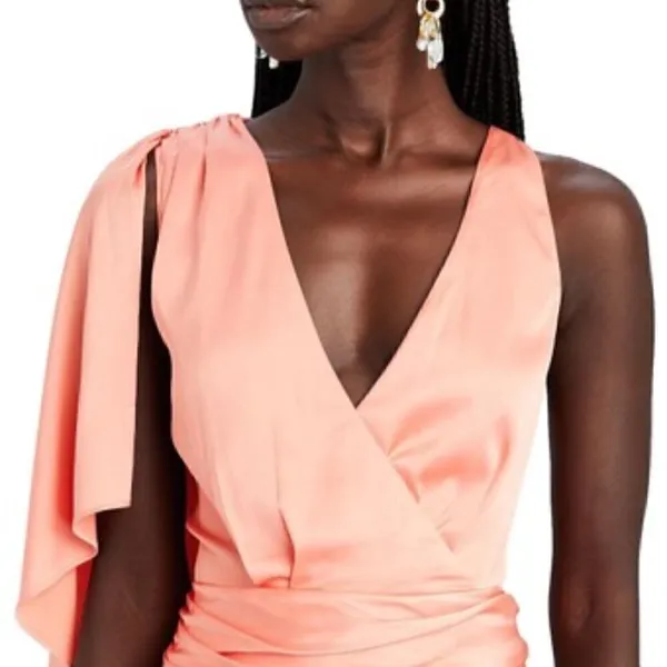 Ronny‎ Kobo Collection Coral Morgan Ruched Cocktail Dress - Image 5